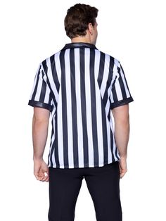 Be sure everyone at the party knows who the real shot-caller is in the 2 PC Referee Costume by Leg Avenue. This easy Halloween costume includes a v-cut collared striped shirt and whistle. PACKAGE INCLUDES: shirt, whistle FIT & STYLE: Relaxed fit and easy style make this a must-have costume look. MATERIALS/ CARE: Hand wash cold, Do not bleach, Drip dry, Do not iron OCCASION: This Referee costume for men is perfect for an easy Halloween costume and great for game day parties. COMPLETE THE LOOK: Fo Umpire Costume, Sport Themed Party, Men's Halloween Costumes, Fun Halloween Costumes, Referee Costume, Justice League Costumes, Abba Costumes, Cavewoman Costume, Australian Costume