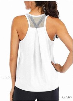 Lasaky - Loose-fitting mesh backless running tank top with back ventilation - perfect for sports activities Yoga Attire, Fitness Tank Top, Workout Tops For Women, Running Tank Tops, Active Tank Tops, Gym Tank Tops, Sport Top, Yoga Tank Tops, Workout Tank Top