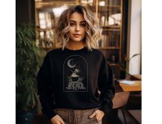 Witchy Gothic Sweatshirt Dark Academia Aesthetic Cozy Fall Sweater Halloween Spooky Hoodie Gothic Clothes Vintage - Etsy Gothic Long Sleeve Sweatshirt With Graphic Print, Witchy Long Sleeve Sweatshirt For Fall, Spooky Hoodie, Gothic Sweatshirt, Cozy Fall Sweater, Cozy Sweaters Autumn, Aesthetic Cozy, Clothes Vintage, Gothic Clothes