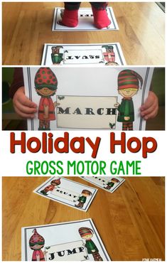 the holiday hop gross motor game for kids