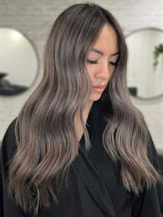 Highlights For Gray Hair, Milk Chocolate Hair, Milk Hair, Gray Highlights, Platinum Hair Color, Gray Balayage, Short Hair Highlights, Chocolate Brown Hair Color, Grey Highlights