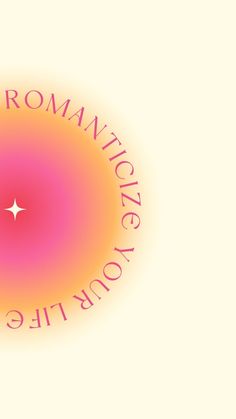 an image of a pink and yellow circle with the words romantic love stories written on it