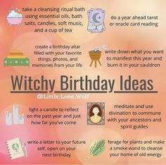 Pagan Birthday Blessings, Spells For Birthday, Birthday Manifestation Ritual, Witch’s Birthday, Manifestation Altar Ideas, Birthday Spells And Rituals, Secret Altar Ideas, Spells To Do On Your Birthday