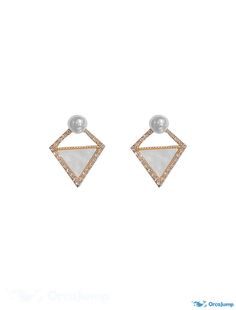 OrcaJump - Womens Geometric Alloy Earrings for Office, Evening, and Party Wear (1 Pair) Silver Triangle Earrings For Party, Silver Triangle Party Earrings, Shape Geometric, Alloy Earrings, Cool Fashion, Stylish Jewelry, Party Wear, Fashion Accessories, Stud Earrings