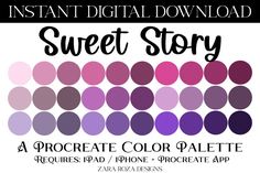 a poster with the words sweet story in black and white, on top of it