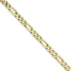 4mm, 10k Yellow Gold, Concave Figaro Chain Necklace Gold Figaro Chain, Figaro Chain Necklace, Bow Jewelry, Unisex Necklace, Figaro Chains, Figaro Chain, Mens Accessories Jewelry, Jewelry Companies, Gold Chain Necklace