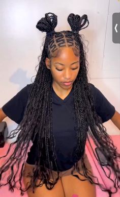 Black Hair Protective Styles, Braided Hairstyles For Black Women Cornrows, Feed In Braids Hairstyles, Cute Braided Hairstyles, Braids Hairstyles Pictures, Braided Cornrow Hairstyles, Cute Box Braids Hairstyles, Braided Hairstyles For Teens, Quick Braided Hairstyles