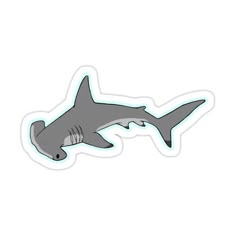 a shark sticker on a white background