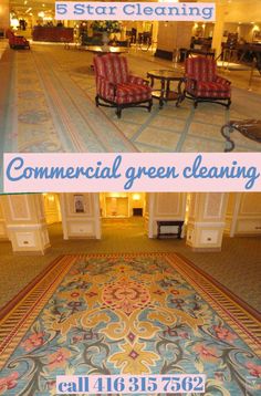 the carpet cleaning service is being used to clean and maintain it's floors in this hotel