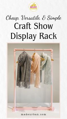 Looking to boost sales at your next craft fair? Discover creative display rack ideas that will help your products stand out. This guide covers the best setup tips for handmade items, helping you attract more customers and enhance your booth’s aesthetic. For help making more sales in your small business and craft business, connect with us at Made Urban! Display Rack Ideas, Backdrop Frames, Pvc Frame, Copper Pipes, Backdrop Frame