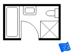 the floor plan for a bedroom and bathroom