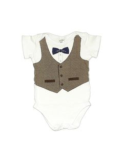 Little Treasure Short Sleeve Onesie Size: 0-3 Month Bottoms - used. 100% COTTON, Tweed | Little Treasure Short Sleeve Onesie: Ivory Tweed Bottoms - Size 0-3 Month Boys Bottoms, Handbags For Women, Onesies, Women Handbags, For Women, Handbags, Clothes