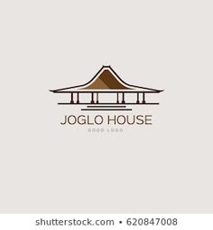 the logo for jogglo house is made in modern style and has an elegant roof