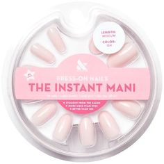 Meet the realest-looking fake nails you've ever seen. The Instant Mani by Olive & June are press-on nails that come in 21 sizes (the most ever!) with the realest-looking fit. Each package contains 42 total nails and everything you need for a perfect press-on mani at home. Straight from the salon, better than gel. Lasts up to 14 days thanks to non-toxic and non-damaging glue. Fake nails never looked so real. Nails Pink Glitter, Olive June, Buff Nails, Glitter Gradient, Short Press On Nails, Olive And June, Pearl Nails, Nail Essentials, Nail Strengthener