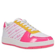 New With Tags ~ Never Worn! Women's Barbie By Mattel Casual Court Sneakers Size 10 Or 11 Complete Your Sporty Style With This New Barbie Court Shoe. This Classic Trainer Offers A Lace-Up Closure With Barbie Logo Details. She's Going To Love This Fashion-Forward Court Shoe Starring Her Favorite Fashion Star, Barbie! The Sneakers Feature Pop Pink Upper Patent Material. This New Court Is Built For Everyday Wear Breathable Perforations On Toe-Cap With A Foam Padded Tongue And Collar For Added Comfor