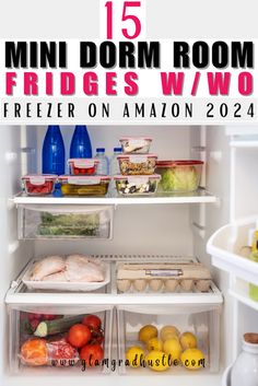 an open refrigerator filled with lots of food