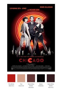 the movie poster for chicago starring actors