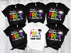 Custom Pre-K Graduation Shirt, Family Pre-K Graduation Shirt, Preschool Graduate Shirt, Personalized Graduation Shirt, Pre-K Graduation Tee * High quality and super soft, comfortable shirt. Made with top-of-the-line vinyl and pressed with a professional grade heat press. * Please check all color and size charts before place the order. Since all shirts are custom made based on your selection, I don't accept return or exchange unless there is an issue with your order. *We're working with different shirt brands based on the color/size availability. All shirts we use are soft style, not heavy cotton. Solid colors are all cotton and heather colors are cotton/poly blend. (there may be exceptions) *Our Sweatshirt 70% SoftLume combed and ring spun cotton, 30% polyester fleece- with 100% SoftLume c Pre K Graduation, Graduation Shirt, Graduation Shirts, Size Charts, Soft Style, Family Shirts, Heat Press, Heavy Cotton, Solid Colors