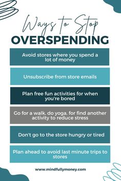 list of ways to stop overspending as detailed in linked article. How To Stop Overspending, How To Become Financially Stable, Delayed Gratification, Financial Coaching, Stop Spending Money, Stop Spending, Money Honey, Saving Strategies