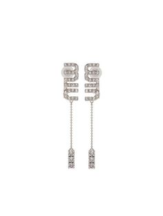 Luxury Crystal Embellished Earrings For Formal Occasions, Luxury Single Diamond Linear Earring, Luxury Sterling Silver Crystal Earrings, Luxury Crystal Earrings For Evening, Luxury Crystal Diamond Earrings, Luxury Diamond Dangle Crystal Earrings, Luxury Diamond Crystal Earrings With Diamond Accents, Luxury Crystal Dangle Earrings, Luxury White Crystal Earrings