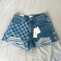 Brand New Never Worn! Denim/Distressed/Checkered Size: 27 Forever 21 Blue Cutoff Shorts, Blue Cutoff Jean Shorts From Forever 21, Forever 21 Blue Cutoff Jean Shorts, Forever 21 Cutoff Denim Jean Shorts, Forever 21 Cutoff Denim Shorts, Forever 21 Blue Denim Jean Shorts, Trendy Light Wash Forever 21 Jean Shorts, Denim Shorts, Forever 21