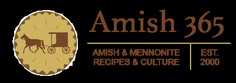 the logo for amish365, an amish and mennonie recipes & culture restaurant