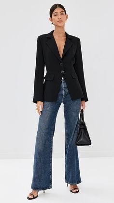 Reformation Bondi Blazer | Shopbop Reformation Clothing, Long Sleeve Outerwear, Houndstooth Blazer, Save Earth, China Fashion, Black Blazers, New Arrivals, Top Brands, Jackets & Coats