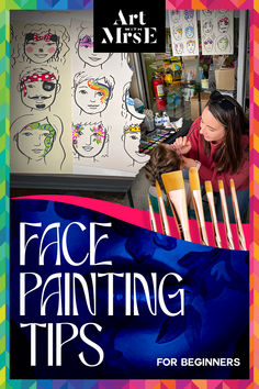 Examples of a face painting idea sheet and a teachers painting a tatoo on a student's face as a reward. Painting Tips For Beginners, Face Painting Tips, Classroom Rewards, Art Activities For Kids, Art Instructions, Lessons For Kids, Community Events, Activities To Do, Painting Tips