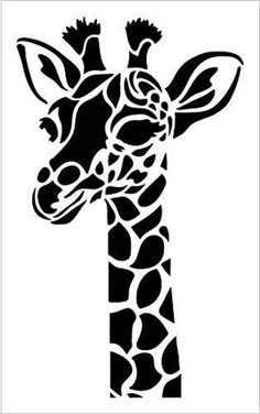 a giraffe's head is shown in the shape of a letter t