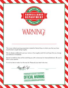 an official warning to santa clause