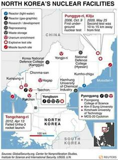 the north korea nuclear facility map