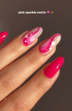 Artsy Summer Nails, Bold Summer Nails, Pink Nails 2024, Girly Nail Art, Unghie Nail Art, Cute Gel Nails, Nail Art Ideas, Dream Nails