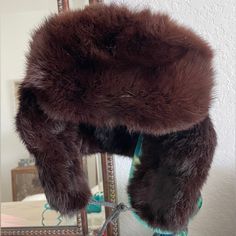 Real Rabbit Vintage Ushanka/Trapper Hat. Make An Offer! Russian Ushanka, Rabbit Vintage, Fur Trapper Hat, Fur Trapper, Trapper Hat, Trapper Hats, Women Accessories, Hats, Women Shopping