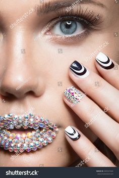 Beautiful girl with bright nails, lips of crystals, long eyelashes and curls. Beauty face. #Sponsored , #ad, #nails#lips#bright#Beautiful Nails Lips, Long Eyelashes, Bright Nails, Longer Eyelashes, Beauty Face, Eyelashes, Lips