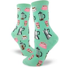 Knee High Socks Outfit, French Presses, Doc Martens Outfit, Sock Collection, Sock Lovers, Fishnet Socks, Green French, Women Crew Socks, Coffee Pots