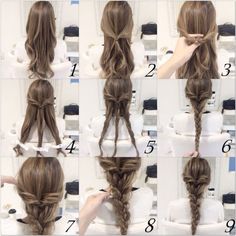 ⓒGendai ― HAIR Braided Hair Tutorial, Wedding Hairstyles Tutorial, Really Long Hair, Braid Hairstyle, Easy Braids, Short Hairstyle, Braided Hairstyles Tutorials