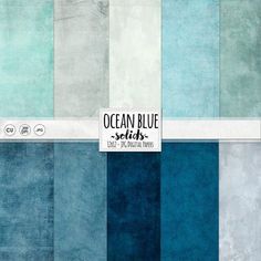 an ocean blue digital paper pack