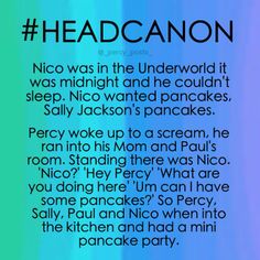 the text reads, headcanon nico was in the underworld it was midnight and he couldn't sleep, nick