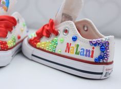 How adorable are these Sesame street inspired converse! The perfect shoe to complete the look!Please leave your name needed in the notebox during checkoutVisit the tutu section or search bar for the matching outfit!If you are unsure of sizing please scroll to the last photos for our size charts, or visit our size charts here--> https://pinktoesnhairbows.com/pages/size-chartAll sales are FINAL, Ship dates can be found directly on the listing, please view our policies in detail here---> https://pinktoesnhairbows.com/pages/policies-terms-conditions Shark Shoes, Overalls Boys, Tutu Dress Costumes, Bling Converse, Girls Overalls, Girls Converse, Street Shoes, Matching Outfit, Birthday Tutu