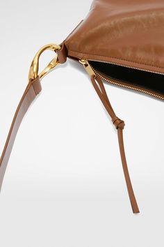 Moon Small - Shoulder bags Small Shoulder Bags, Logo Color, Jil Sander, Leather Shoulder Bag, Calf Leather, Leather Straps, Shoulder Bags, Cinnamon, Bag Accessories