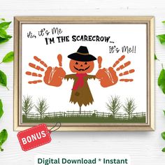 a scarecrow is holding out his hands with the words, it's me i'm the scarecrow to me