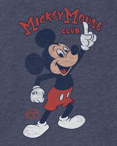 a mickey mouse shirt with the words mickey mouse club on it