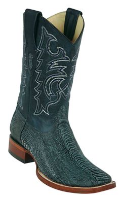 8220582 LOS ALTOS BOOTS WIDE SQUARE TOE OSTRICH LEG RUSTIC BLUE | Genuine Leather Vaquero Boots and Cowboy Hats | Zapateria Guadalajara | Authentic Mexican Western Wear Luxury Ankle-high Women's Cowboy Boots, Leather Western Knee-high Boots With Snip Toe, Luxury Western Knee-high Boots With Snip Toe, Luxury Ankle-high Western Cowboy Boots, Western Knee-high Boots Medium Width, Ostrich Legs, Rustic Blue, Leather Cowboy Boots, Wide Boots