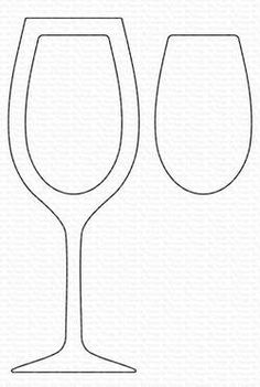 the outline of two wine glasses