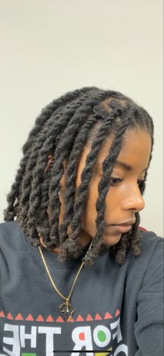 Black women with short locs black hair selfie Two Strand Locs Styles, Two Strand Loc Twist, Two Strand Locs, Loc Twists, Two Strand Twist Hairstyles, Locs Styles