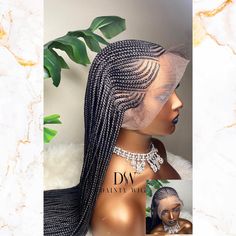 Full lace hand-braided wig 38 inches long Color 1B lightweight Adjustable Elastic Band. Fulani Braid, Cornrow Designs, Braid Wig, Wig For Black Women, Wig Color, Fulani Braids, Braided Wig, Braids For Black Women, Cornrow