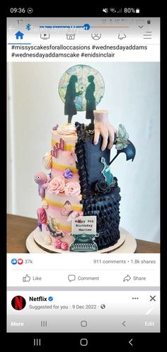 an image of a wedding cake on twitter