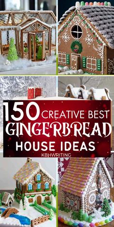 gingerbread house with the title overlaying it's image in red and white