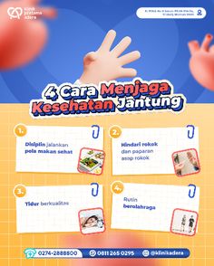 an advertisement for the children's book, 4 cara meniga keshatan tantung