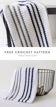 a crocheted blanket is shown with the text, free crochet pattern